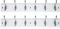 DOKEHOM [2 Pack 6-Satin Nickel Hooks on White Wooden Board Wall Mounted Coat Hook Rack Hanger