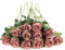 Laelfe 12 Pcs Dusky Pink Artificial Roses, 21in Single Long Stem Fake Silk Dusty Pink Rose Flowers for Wedding Bridal Bouquet Home Party Arrangment Hotel Garden Decoration (Dusty)