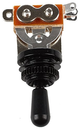 Daconovo Selector de recogida de interruptor de conmutacion de 3 caminos de punta de color negro para guitarra electrica
