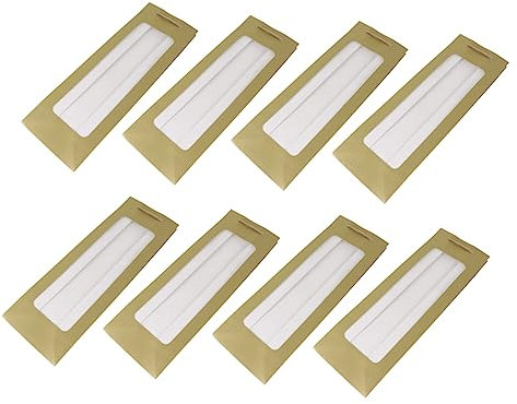 OKUMEYR Bolsa De Vino Tinto De Papel Kraft 12 Unidades para Asa Ventana Transparente