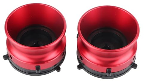 Syrisora 1 Paar Nab Hub Adapter, professionelle polierte Aluminiumlegierung, 25,4 cm Öffner für Studer ReVox für Akai für Teac (rot)