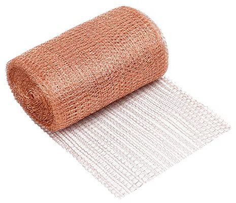 Cozlly 9mx12,7cm Filo di rame contro le lumache,Rotoli Maglia Di Filo Di Rame,Recinzione per lumache in rete di rame,Maglia Di Filo Di Rame Lavorato A Maglia,per giardino,controllo dei parassiti