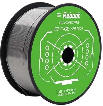 Reboot MIG Filo per Saldatura 0.8MM 1KG Filo Animato (No Gas) E71T-GS Per saldatrici a filo continuo senza gas