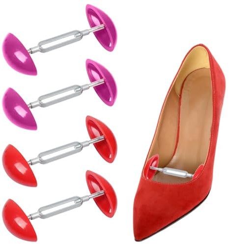 4 PCS Shoe Stretchers for Women Shoe Stretchers Shaper Expander for Wide Feet Shoe Width Extender and Shaper Expander Mini Shoe Trees for Perfect Fit and Comfort to Stretch Length Width Height