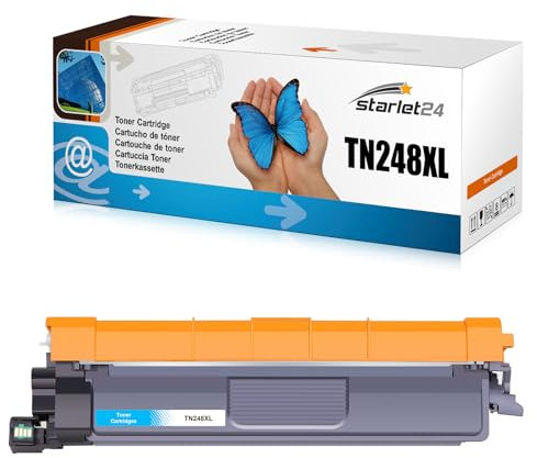 Starlet24 1x TN248XL Cyan Kompatibel für Brother TN-248XL Cyan TN248 XL C für Toner Brother MFC-L3760CDW DCP-L3560CDWE DCP-L3740CDW DCP-L3520CDW MFC-L8390CDW MFC-L3740CDWE