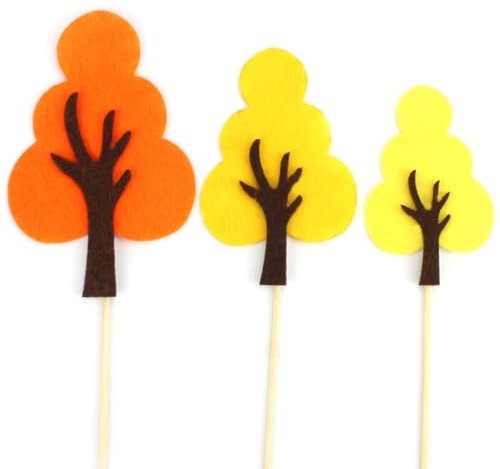 Filz-Kaktus und Baum, DIY-Kuchenspieß für Geburtstag, niedliches Dekorations-Set für Zuhause