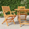 Bulliing Gartenstühle 2 STK. Klappbar 55x62x90 cm Gartenstuhl Metall Massivholz Teak