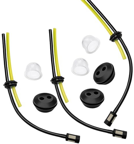 Desbrozadora Tubo Gasolina,3 Kit de Filtro de Gasolina para Línea de Combustible Incluye 3 Tuberías de Combustible para Cortadora de Césped + 3 Arandelas de Sello + 3 Bombillas de Filtro para Línea