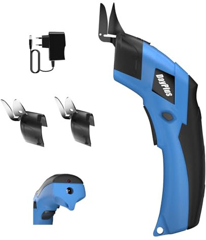 Elektrische Schere Stoff Akkuschere Elektrische Schneiderschere mit einer Wiederaufladbare Akku für Schneiden Leder Topfpflanze Baumwollstoff Pappe 3,6 V schnurloses Schneidewerkzeug