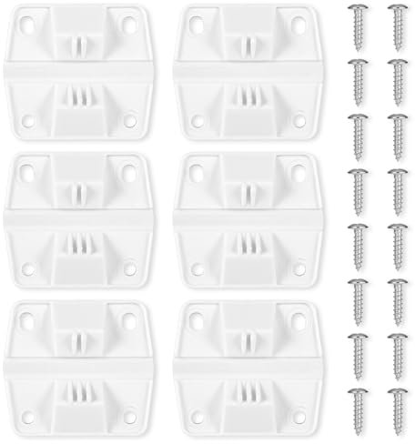 NQEUEPN 6pcs Cooler Hinges, Cooler Plastic Hinges with 24pcs Screws Ice Chest Hinges Replacement Kit Compatible with Coleman Camping Coolers