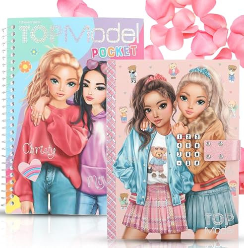 Depesche TOPModel Geheimcode Tagebuch mit Sound TEAM TEDDY & TOPModel Pocket Malbuch – ideal für kleine Modefans und kreative Köpfe!