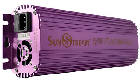 SunStream 600W 230V Dimmbar Vorschaltgerät mit Lüfter Lila Vorschaltgerät Digitales für MH und HPS Wachsen Licht
