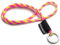 OLLIE TRICK LANYARD PORTACHIAVI DA COLLO Cordino collo tubolare TUBE LONG original con anello metallo per chiavi casa auto e gadget - Lanyard spessore 8mm colorato robusto e adesivi (rosa giallo)