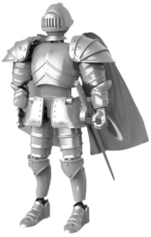 Bmucp Bewegliche Ritter-Figur, bewegliche Ritterfigur, 3D-gedruckte bewegliche Ritter-Kollektion, multifunktionale Gelenkfigur aus mittelalterlicher Statue