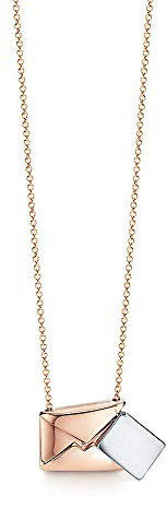 925 Sterling Silver Classic Rose Gold Love Necklace Clover Pendant Envelope Clavicle Chain Fashion Women