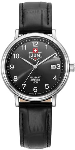 JDM Millitary Herren Analog Uhr mit Leder Armband JDM-WG026-01