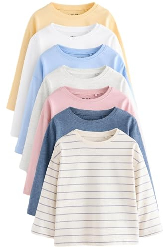 NEXT Mädchen 7er-Pack Langarmshirts