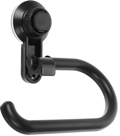 Sewroro Porte Rouleau Papier Toilette à Ventouse Noir Support Mural sans Perçage pour Salle de Bain et Cuisine Rangement Compact et Pratique pour Petite Espace