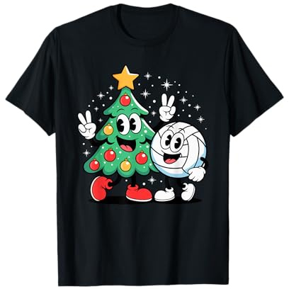 Weihnachten Baum Volleyball X-Mas T-Shirt