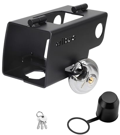 Wiltec Anhängerschloss mit Scharniersystem 70 mm Vorhängeschloss, Diebstahlsicherung aus Stahl für Anhänger