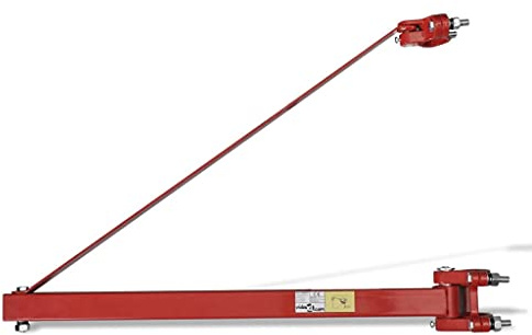 Kaloriko Échafaudage de levage en acier - 600 kg - Bras de support 750 mm - Plage de pivotement à 180 ° - Pour atelier, outils de levage avec treuil électrique - Treuil électrique - Treuil à chaîne et