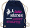 Turnbeutel Rucksack - Echte Mädchen machen Leichtathletik - Unisize - Navy Blau - leichtathletik+geschenk beutel kinderturnbeutel sport mädels juterucksäcke beuteltasche rucksäcke sportsack