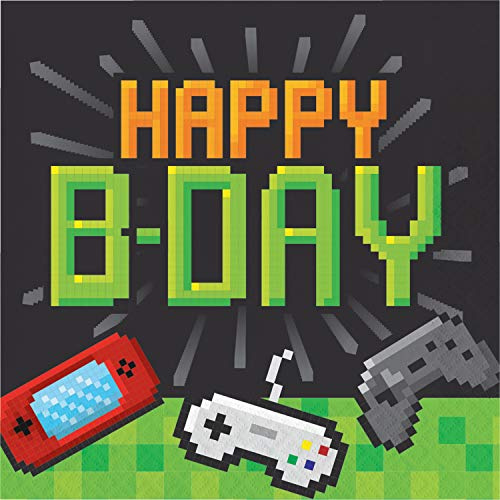 Creative Converting Video Game Party Napkins, 6.5, Multicolor