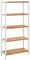 SONGMICS Badezimmerregal, Badregal, Küchenregal, Schuhregal mit 5 Ebenen, Standregal aus Bambus, 26 x 60 x 130 cm, für Bad, Wohnzimmer, Flur, Küche, wolkenweiß-naturbeige BCB35WN