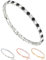 inSCINTILLE Tennisarmband Damen und Herren Armband Unisex mit Zirkonen und Verstellbarer Schnappverschluss (Größe der Steine: 0,40 Cm, Silberne Kette - Schwarzer weißer Stein)
