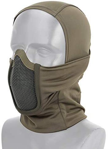 Taktische Airsoft Paintball Vollgesichtsmaske aus Stahlgewebe Polyester Sturmhaube Jagd CS Maske Radfahren Schutzhelm Liner Cap