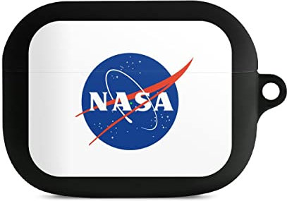 DeinDesign Hülle mit Karabiner kompatibel mit Apple AirPods Pro 1. Generation Case schwarz Schutzhülle mit Schlüsselanhänger NASA Weltall Logo