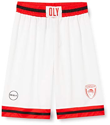 Gepaworld SA Olympiacos Offizielle Gara-Shorts, Unisex, Kinder, Weiß, 8
