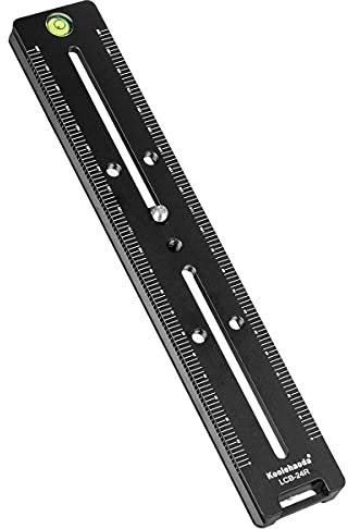 koolehaoda 240mm Multi-purpose Long Quick Release Plate Dual Dovetail Sliding Rail for Camera Tripod Head Clamp fit Arca Swiss