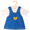 Heless 1052 - Bekleidungs-Set für Puppen im Design Goldstück, 2 teilig mit Jeansträgerkleid und T-Shirt, Größe 28 - 35 cm