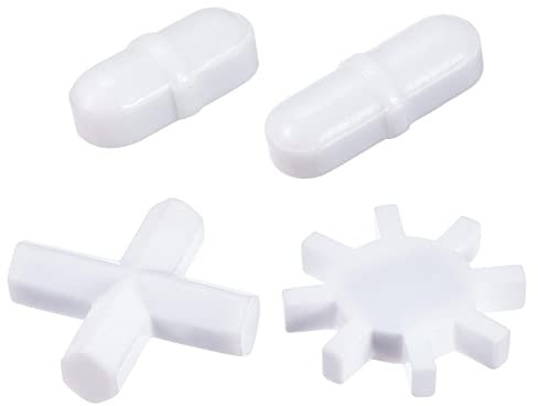 sourcing map 4in1 Set Magnetisch Rührer Mischer Rührstab Stab Kreuz/Zahnrad/Ring Form Weiß