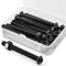 (10 Ensemble) M8 x 60 mm Vis à tête bombée avec six pans creux et écrous Filetage complet en Acier au Carbone 10,9(Noir)