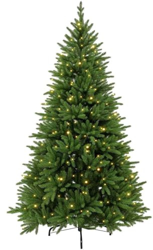 VIVANNO Künstlicher Weihnachtsbaum beleuchtet LED Premium Nordmanntanne 270 cm