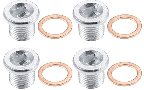 QUARKZMAN 4 Stück Ölablassschraube M16x1,5 Stahl Motor Öl Ablassschraube Ölwanne mit Dichtung für Nissan 6001543033