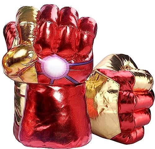 Kids Hero Toys Gloves Gift - Steel Man Hands Gloves Costumes Fists Boys Girls Gloves Kid Fancy Dress Costume Cosplay Games Toy for Children Teenagers Christmas Halloween Birthday Present (1 Pair)