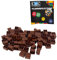 CMC imports 50 Klemmbausteine Bausteine Grundbausteine 2x2 Noppen Kompatibel Bricks 34 vers. Farben (090 - Braun)