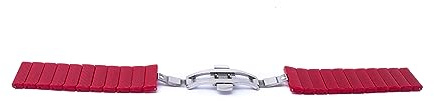 System-S Armband 20 mm aus PC mit Butterfly Faltschließe für Smartwatch in Rot