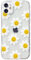 Casemall Handyhülle für iPhone 11 hülle Durchsichtig mit Blumen Daisy Smile Face Muster,Dünn Weiches Flexible TPU mit Lächeln Gesicht Süß Motiv Schutzhülle für iPhone 11
