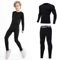 HZSK Thermounterwäsche Kinder Fußball Funktionsunterwäsche Kinder Atmungsaktiv Schnell Trockend Sportunterwäsche Kinder Fussball Thermal Skiunterwäsche für Skifahren, Laufen, Schlafen