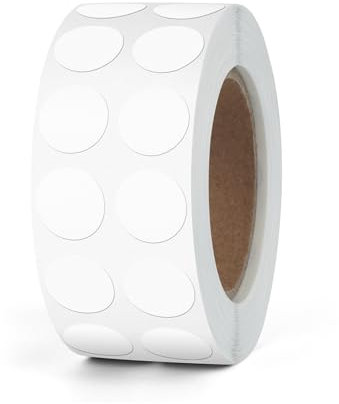 Runde Aufkleber 13mm Weiß Selbstklebend Rolle Kleine Klebepunkte Etiketten Farbkodierung Kreise Sticker Wetterfest 2000 Stück
