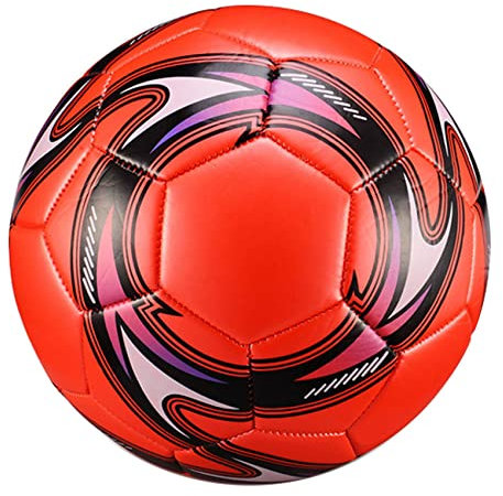 Liseng Professioneller Fuß Ball Ball GrößE 5 Offizieller FußBall Training FußBall Ball Wettbewerb Draussen FußBall Blau/Weiß/Rot (Rot)