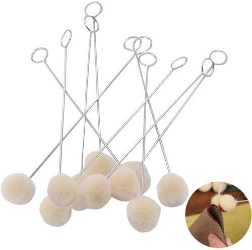 Laine Daubers - Lot de 40 pinceaux à balle - Outil de coloration du cuir - Pour le cuir, les boules de laine - Pour coloration, collage et bricolage