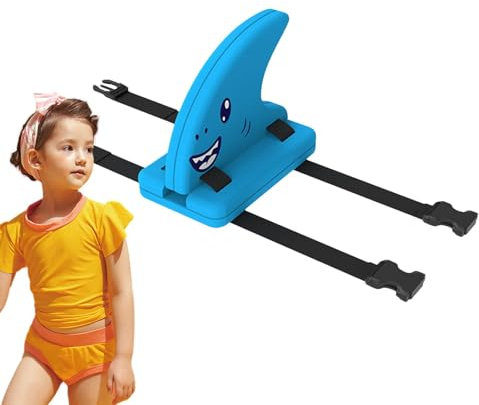 Schwimmhilfe Kinder, Haifischflosse zum Schwimmen Für Schwimmübungen- Schwimmtrainer Schwimmen Haifischflossenschwimmer, Tragbare Trainings-Floats mit verstellbarem Gürtel, Pool-Trainingsgeräte