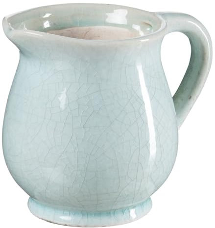 BigBuy Home Vase, Türkis, Keramik, 17,5 x 13 x 15 cm