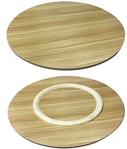 CZAOERXB Drehteller aus Holz – drehbarer Servierteller aus massivem Holz – Holz – 360-Grad-Drehgelenk - 23″/27″/31″/35″/39″/43
