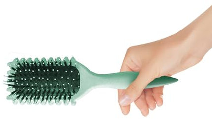 Curl Brush, Curl Defining Brush, Boar Bristle Hair Brush Styling Brush for Detangling, Shaping and Defining Curls for Women Girls (green)